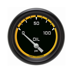 PartzBiz CM AX281YBPF - เกจวัดแรงดันน้ำมัน Autocross Yellow 2 5/8