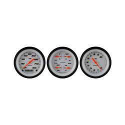 PartzBiz CM VS03WBLF - Classic Instruments Velocity White Three Gauge Set PartzBiz CM VS03WBLF - Classic Instruments Velocity White Three Gauge Set