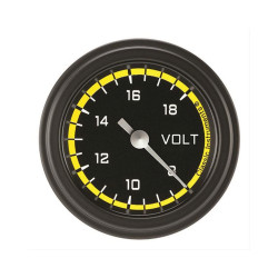 PartzBiz CM AX130YBLF - เกจวัดแรงดันไฟ Autocross Yellow 2 1/8