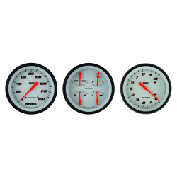 PartzBiz CM VS53WBLF - Classic Instruments Velocity White Three Gauge Set PartzBiz CM VS53WBLF - Classic Instruments Velocity White Three Gauge Set