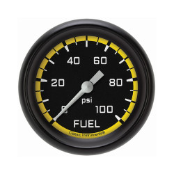 PartzBiz CM AX346YBPF - เกจวัดแรงดันน้ำมันเชื้อเพลิง Autocross Yellow 2 5/8