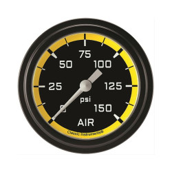 PartzBiz CM AX318YBLF - เกจวัดแรงดันอากาศ Autocross Yellow 2 5/8