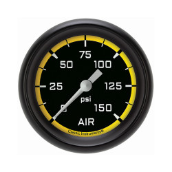 PartzBiz CM AX318YBPF - เกจวัดแรงดันอากาศ Autocross Yellow 2 5/8
