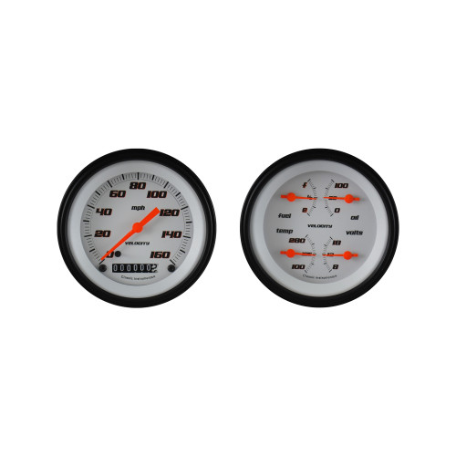 PartzBiz CM: VS02WBLF-Classic Instruments Velocity White Two Gauge Set