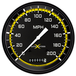 PartzBiz CM AX56YBLF - มาตรวัดความเร็ว AutoCross สีเหลือง 4 5/8