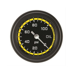 PartzBiz CM AX181YBLF - เกจวัดแรงดันน้ำมัน Autocross Yellow 2 1/8