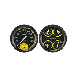 PartzBiz CM AX62YBLF - AutoCross Yellow Two Gauge Set PartzBiz CM AX62YBLF - AutoCross Yellow Two Gauge Set