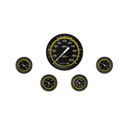 PartzBiz CM AX154YBLF - AutoCross Yellow Five Gauge Set 154 PartzBiz CM AX154YBLF - AutoCross Yellow Five Gauge Set 154