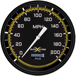 PartzBiz CM AX56DYBLF - มาตรวัดความเร็ว AutoCross Yellow 4 5/8