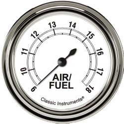 PartzBiz CM CW394SLF - เกจวัดอัตราส่วนน้ำมันเชื้อเพลิงอากาศ Classic White 2 5/8