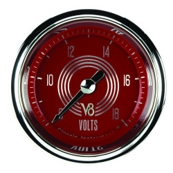 PartzBiz CM V8RS130SHC - V8 Red Steelie เกจวัดแรงดันไฟฟ้า 2 1/8 PartzBiz CM V8RS130SHC - V8 Red Steelie เกจวัดแรงดันไฟฟ้า 2 1/8