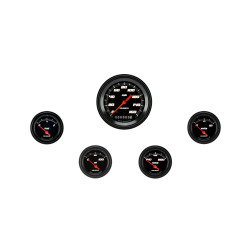 PartzBiz CM VS00BBLF - Velocity Black Five Gauge Set 00