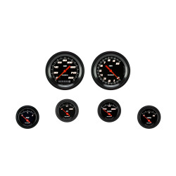PartzBiz CM VS01BBLF - Velocity Black Six Gauge Set 01