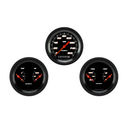 PartzBiz CM VS04BBLF - Velocity Black Series Three Gauge Set