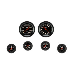 PartzBiz CM VS101BBLF - Velocity Black Six Gauge Set 101