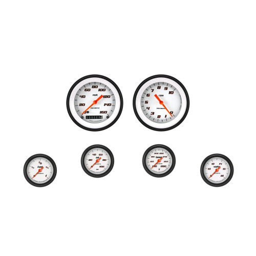 PartzBiz CM: VS101WBLF-Velocity White Six Gauge Set 101