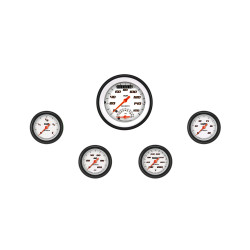 PartzBiz CM VS135WBLF - Velocity White Five Gauge Set 135