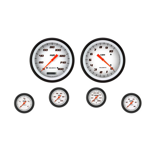 PartzBiz CM: VS151WBLF-Velocity White Six Gauge Set 151 PartzBiz CM: VS151WBLF-Velocity White Six Gauge Set 151