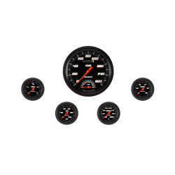 PartzBiz CM VS165BBLF - Velocity Black Five Gauge Set 165
