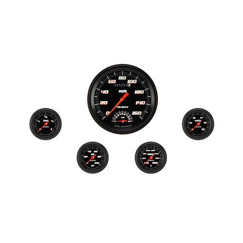 PartzBiz CM: VS165BBLF-Velocity Black Five Gauge Set 165
