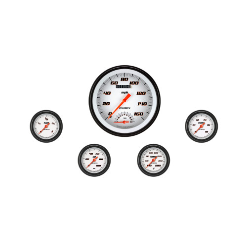 PartzBiz CM: VS165WBLF-Velocity White Five Gauge Set 165