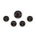 PartzBiz CM: VS200BBLF-Velocity Black Five Gauge Set 200