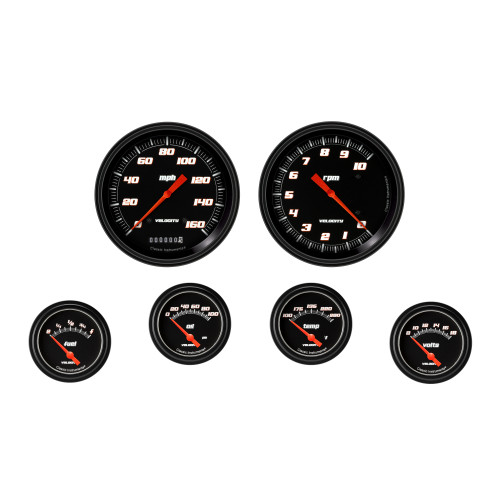 PartzBiz CM: VS251BBLF-Velocity Black Six Gauge Set 251