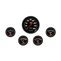 PartzBiz CM VS254BBLF - Velocity Black Five Gauge Set 254