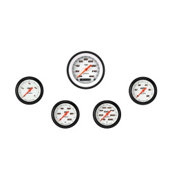 PartzBiz CM VS300WBLF - Velocity White Five Gauge Set 300