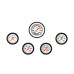 PartzBiz CM: VS300WBLF-Velocity White Five Gauge Set 300