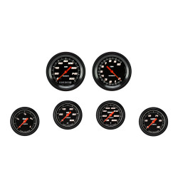 PartzBiz CM VS301BBLF - Velocity Black Six Gauge Set 301