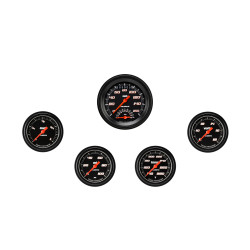 PartzBiz CM VS335BBLF - Velocity Black Five Gauge Set 335