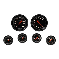 PartzBiz CM VS351BBLF - Velocity Black Six Gauge Set 351