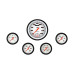 PartzBiz CM: VS365WBLF-Velocity White Five Gauge Set 365