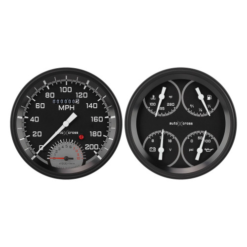 PartzBiz CM: AX62GBLF-AutoCross Gray Two Gauge Set