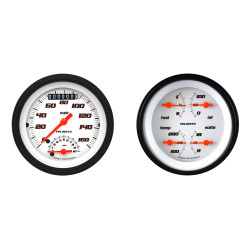 PartzBiz CM VS32WBLF - Classic Instruments Velocity White Two Gauge Set PartzBiz CM VS32WBLF - Classic Instruments Velocity White Two Gauge Set
