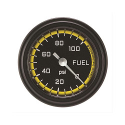 PartzBiz CM AX146YBLF - เกจวัดแรงดันน้ำมันเชื้อเพลิง Autocross Yellow 2 1/8
