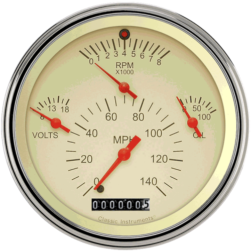 PartzBiz CM: TE40TSLF-Tetra Series, Tan Combination Gauge