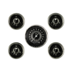 PartzBiz CM V8SR00SHC - เครื่องดนตรีคลาสสิก V8 Speedster Six Gauge Set
