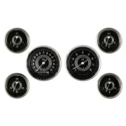 PartzBiz CM V8SR01SHC - เครื่องดนตรีคลาสสิก V8 Speedster Six Gauge Set