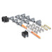 PartzBiz CM: 31223-Black Super Conductor Universal 8 Cyl, 90° Plug/90° Plug