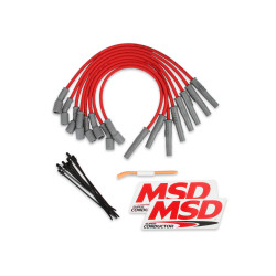 PartzBiz CM 31639 - MSD Ford Raptor 6.2L V8 ชุดสายไฟแดง