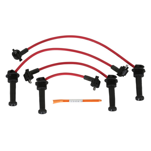 PartzBiz CM: 32939-Super Conductor Spark Plug Wire Set, ’98-’01 Ford ZX-2, 2.0L, 4 cyl