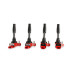 PartzBiz CM: 82384-คอยล์จุดระเบิด MSD - ซีรีส์ Blaster - เครื่องยนต์ GM 4 สูบ - สีแดง - 4 แพ็ค