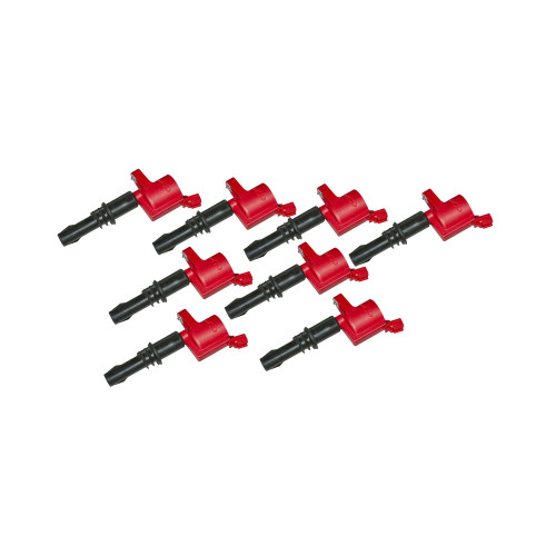 PartzBiz CM: 82438-MSD Ignition Coil - Blaster - Ford 3-Valve V8 - Red - 8-Pack