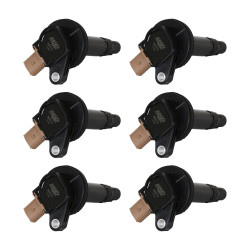 PartzBiz CM 825763 - MSD Ignition Coil - Ford EcoBoost - 3.5L V6 - 3-Pin Connector - Black - 6-Pack