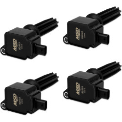 PartzBiz CM 825943 - MSD Ignition Coil - Ford EcoBoost - 2.0L/2.3L L4 - Black - 4-Pack