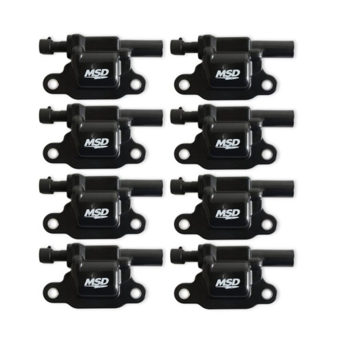 PartzBiz CM: 826583-MSD คอยล์จุดระเบิด - GM LS Blaster Series - เครื่องยนต์ LS2/LS3/LS4/LS7/LS9 - สีดำ - 8-Pack