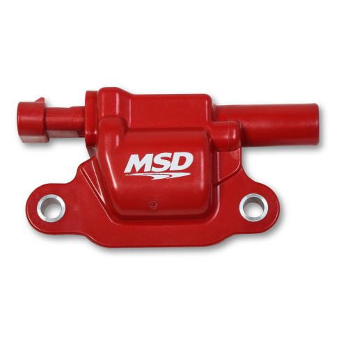 PartzBiz CM: 8266-MSD Ignition Coil - GM Gen V Blaster Series - Gen V Direct Injected Engine - Red - Square