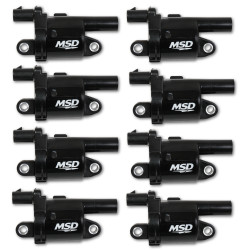 PartzBiz CM 826883 - คอยล์จุดระเบิด MSD - GM Gen V Blaster Series - เครื่องยนต์ Gen V Direct Injected - สีดำ - 8 แพ็ค- รอบ